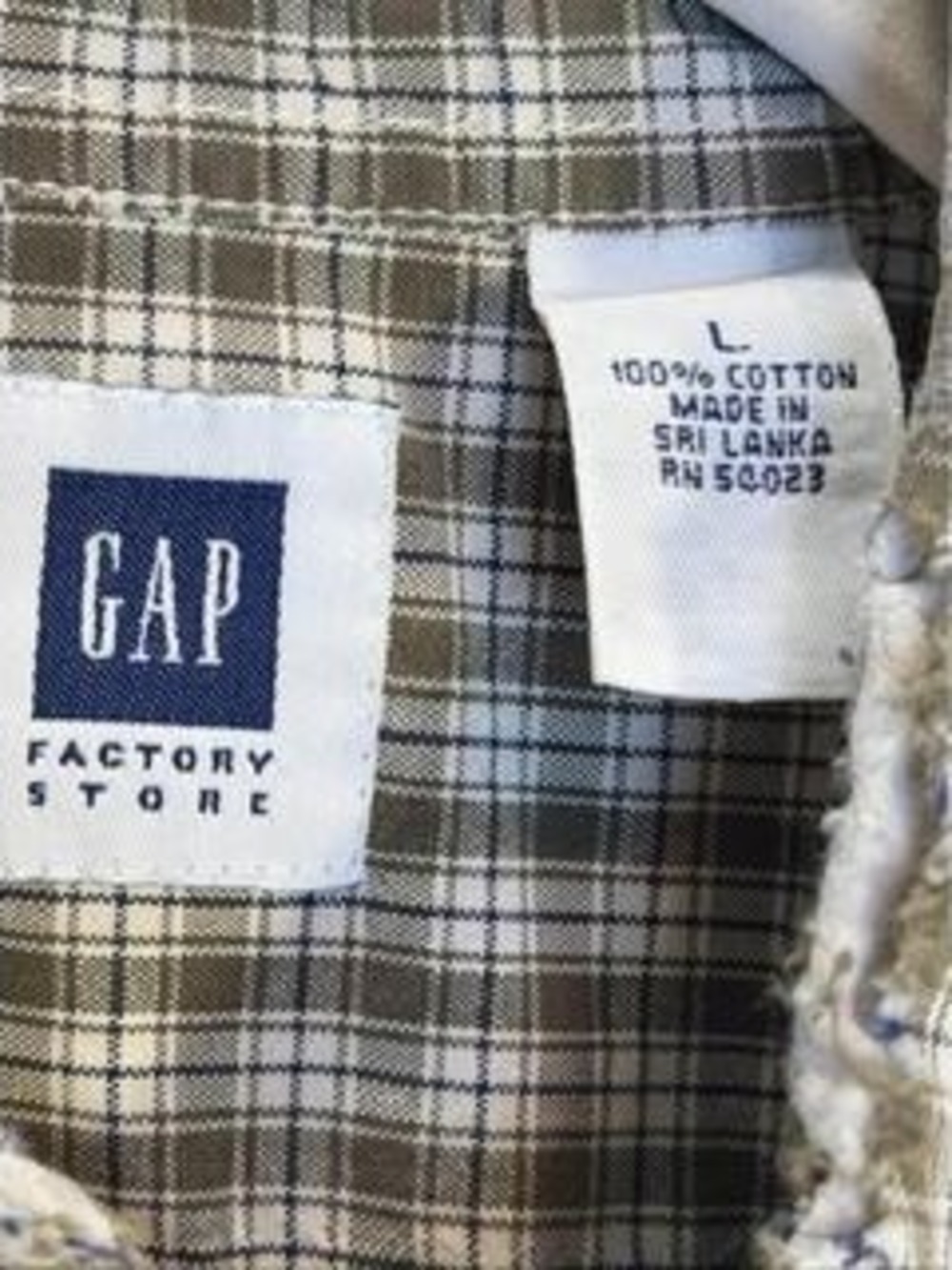 Gap Brown Men's Men's Plaid Button Down Shirt L - Picture 3 of 8